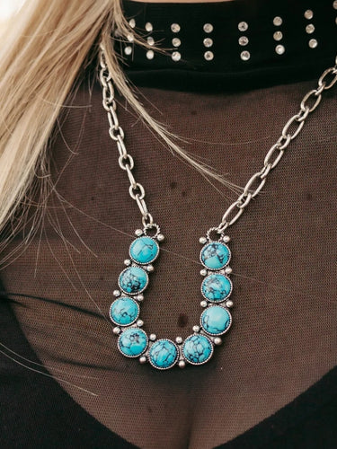 Studded horseshoe necklace