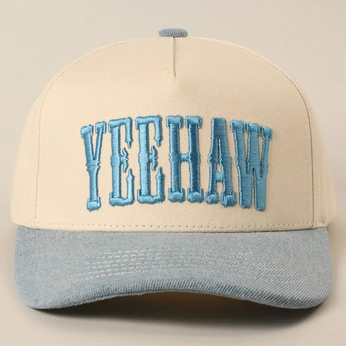 Yeehaw denim embroidered cap
