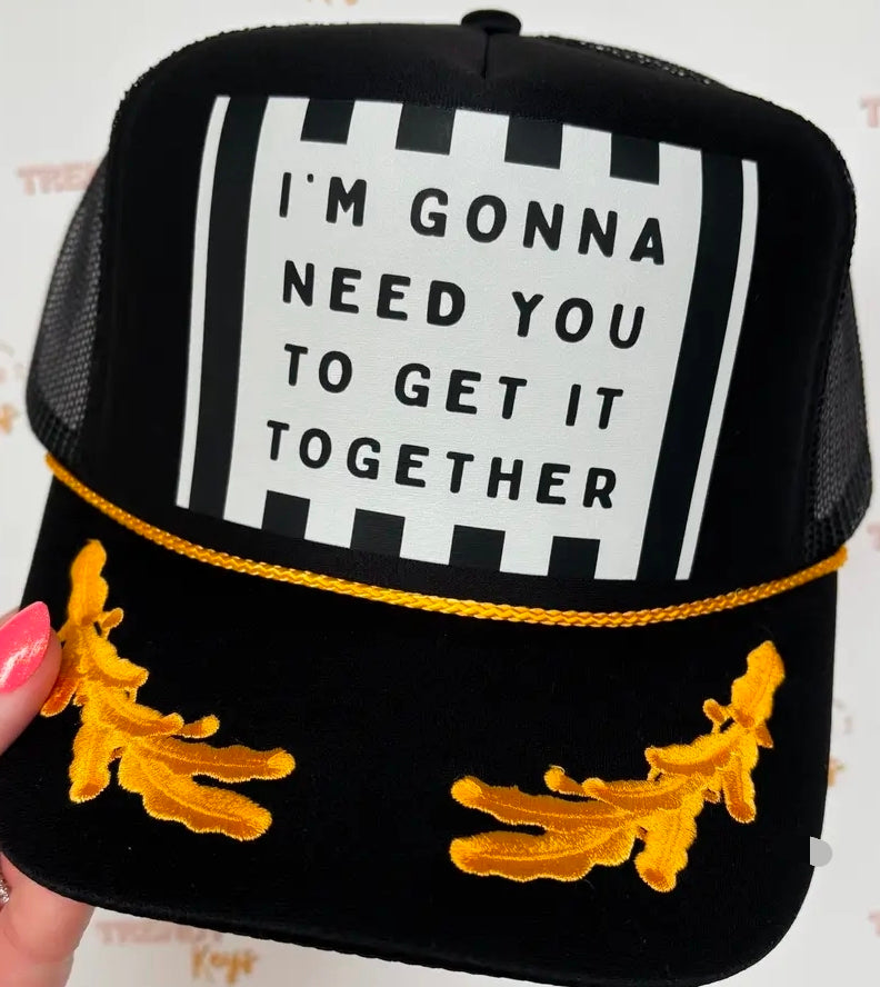 Get it together & fractions trucker hat (pre order) end of may/mid june