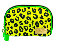 Neon leopard make up pouch