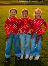Babes polka dot mesh top