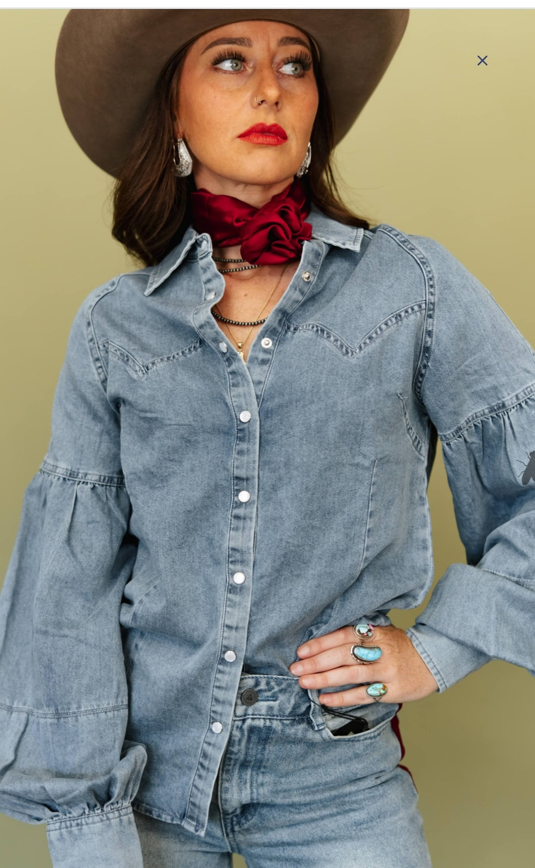 Denim heritage mamacita shirt / top