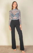 Mamacita zebra mesh top