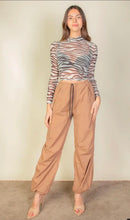 Mamacita zebra mesh top