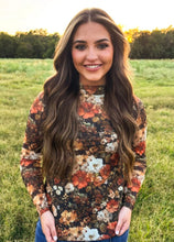 Mamacita fall floral mesh top