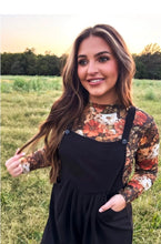 Mamacita fall floral mesh top