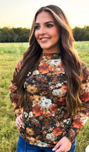Mamacita fall floral mesh top