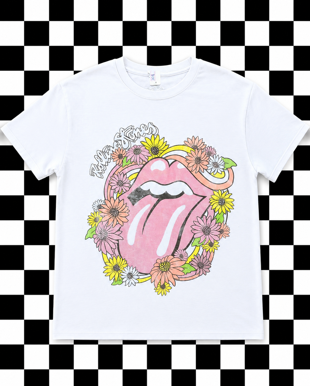 Mamacita Floral rolling stones tee