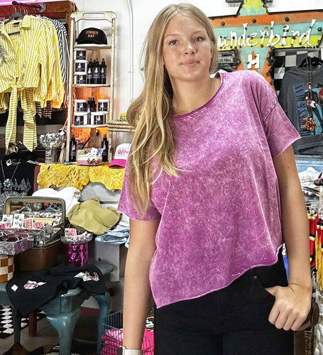 Stoned washed top