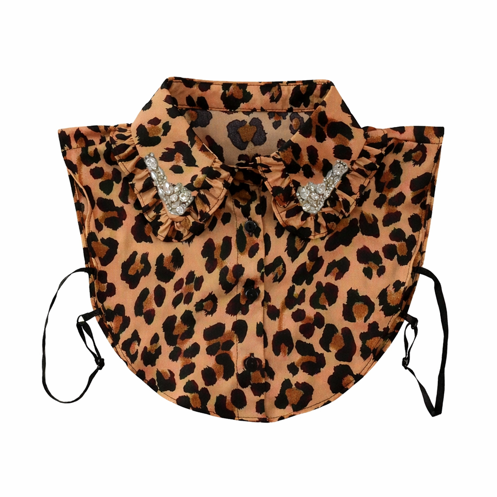 Leopard dickie collar
