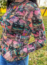 Mamacita cosmic cowgirl mesh top