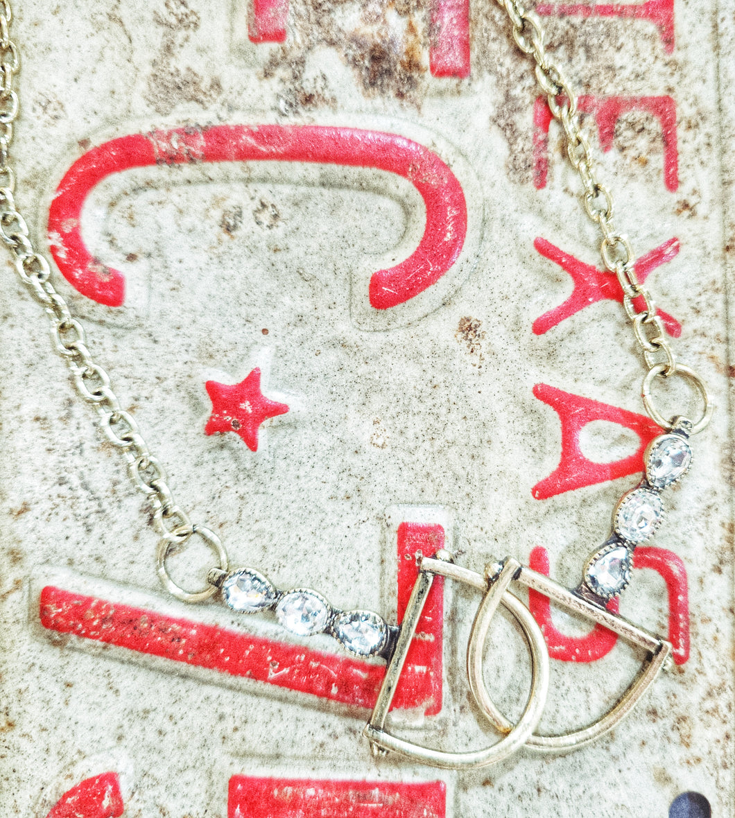 Double bit bling necklace