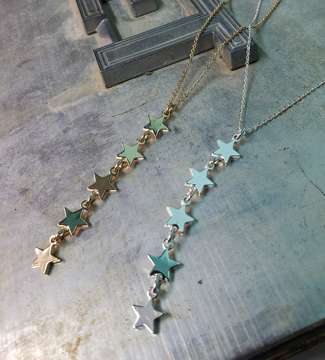 Star gazer drop necklace