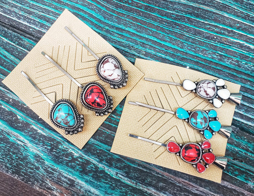 Stone bobby pins