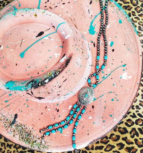 Concho strand turquoise necklace