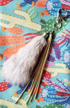 Mini faux fox tail with fringe