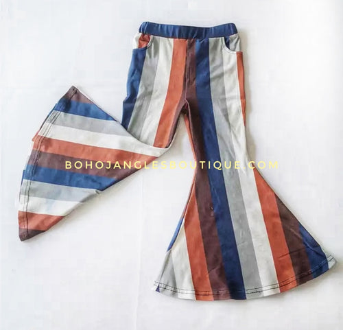 Retro 70s stripe bell bottoms